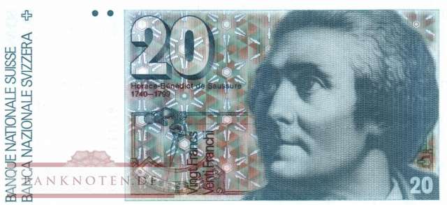 Schweiz - 20  Franken (#055g-U59_UNC)
