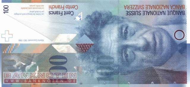 Schweiz - 100  Franken (#072h-U76_UNC)