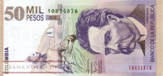 Kolumbien - 50.000  Pesos (#455t_UNC)