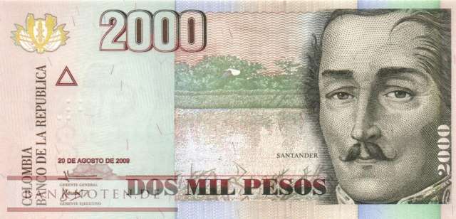 Kolumbien - 2.000  Pesos (#457l_UNC)