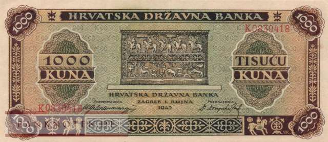 Kroatien - 1.000  Kuna (#012a_AU)