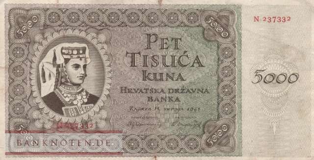 Croatia - 5.000  Kuna (#014a_VF)
