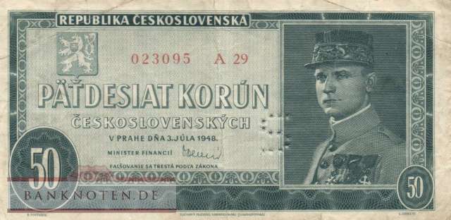 Czechoslovakia - 50  Korun - SPECIMEN (#066s_F)