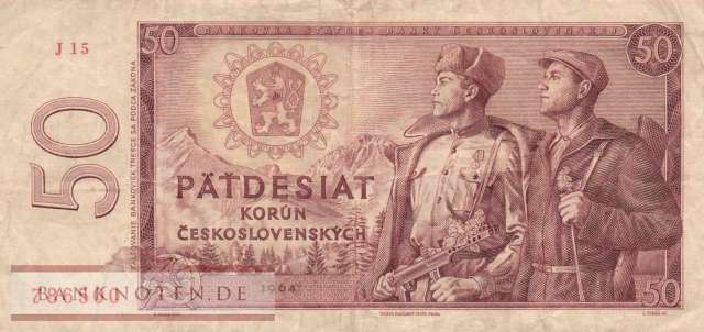 Tschechoslowakei - 50  Korun (#090c_VF)