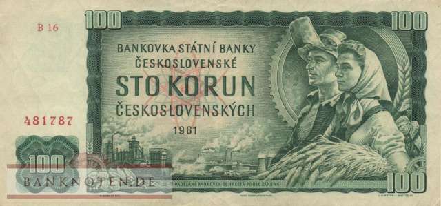 Tschechoslowakei - 100  Korun (#091a_VF)