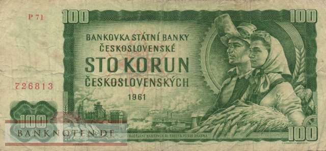 Czechoslovakia - 100  Korun (#091e_F)