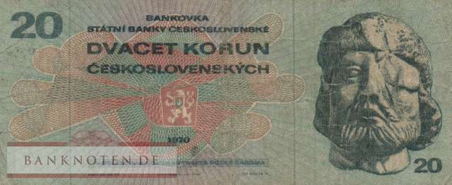 Czechoslovakia - 20  Korun (#092c_F)