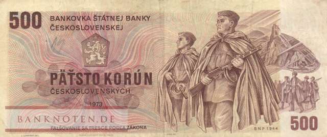 Czechoslovakia - 500  Korun (#093c_F)