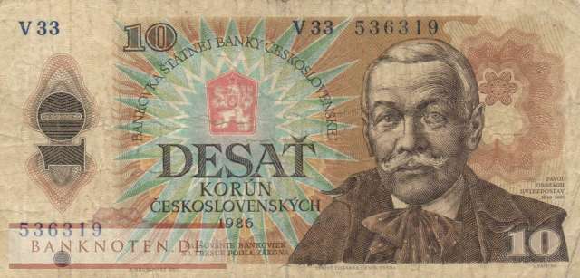 Czechoslovakia - 10  Korun (#094c_F)