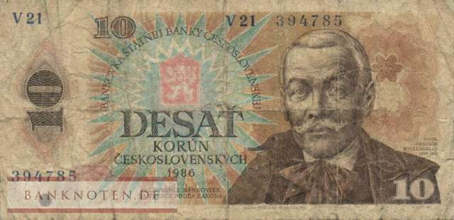 Tschechoslowakei - 10  Korun (#094c_VG)