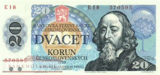 Czechoslovakia - 20  Korun (#095a_UNC)