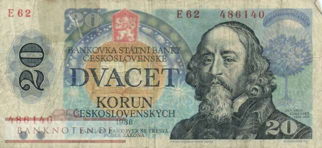Czechoslovakia - 20  Korun (#095a_G)