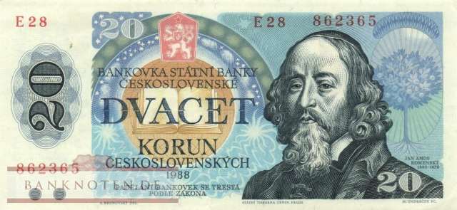 Czechoslovakia - 20  Korun (#095a_XF)