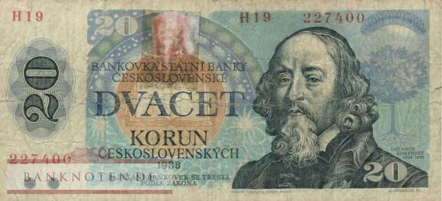 Tschechoslowakei - 20  Korun (#095b_VG)