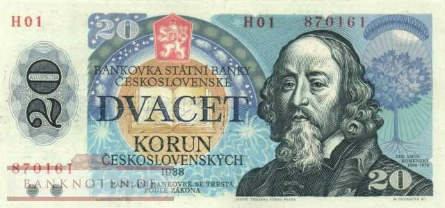 Tschechoslowakei - 20  Korun (#095b_XF)