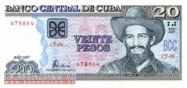 Cuba - 20  Pesos (#122d_UNC)