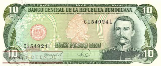 Dominikanische Republik - 10  Pesos Oro (#119c-88_UNC)