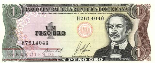 Dominikanische Republik - 1  Peso Oro (#126b-U1_UNC)