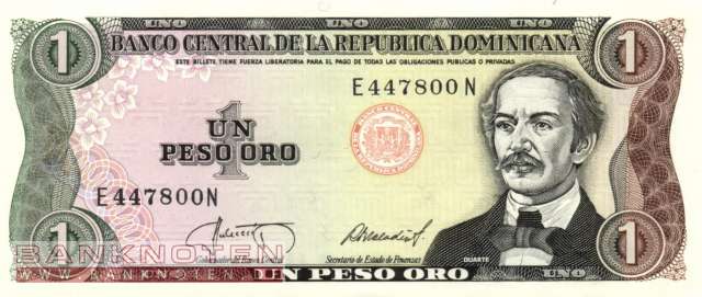Dominican Republic - 1  Peso Oro (#126b-U2_UNC)