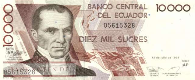 Ecuador - 10.000  Sucres (#127e-AP_UNC)