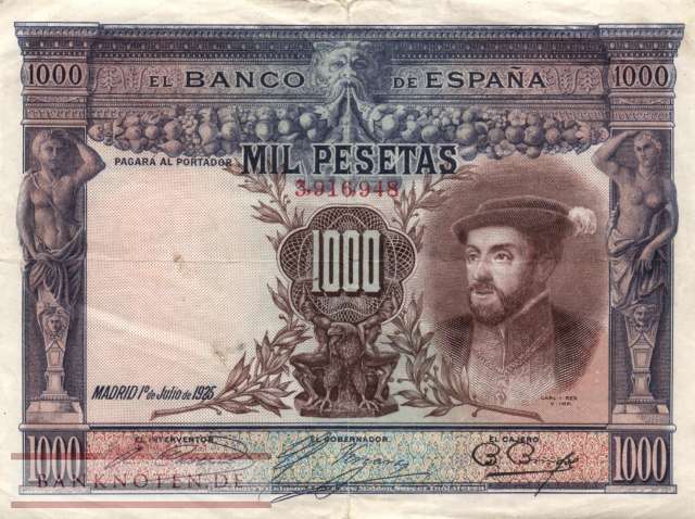 Spain - 1.000  Pesetas (#070c_F)