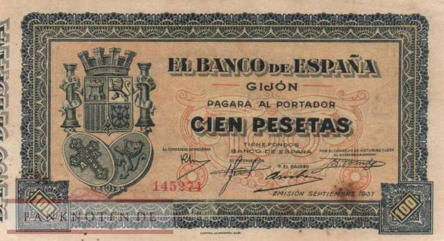 Spanien - 100  Pesetas (#S580_AU)