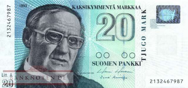 Finland - 20  Markkaa (#123-U1_UNC)