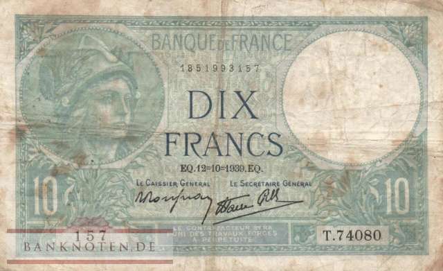 Frankreich - 10  Francs (#084-39_F)