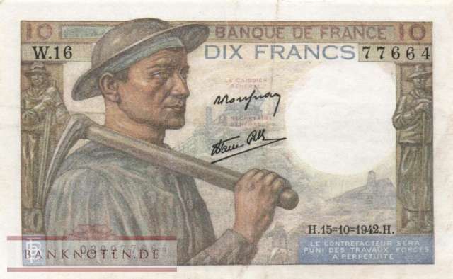 France - 10  Francs (#099d-42_VF)