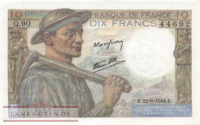 France - 10  Francs (#099e-4406_AU)