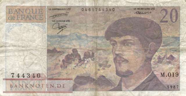 Frankreich - 20  Francs (#151b_F)