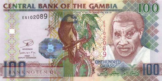 Gambia - 100  Dalasis (#029c_UNC)