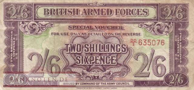 Grossbritannien - 2/6  Shillings/Pence (#M019a_F)