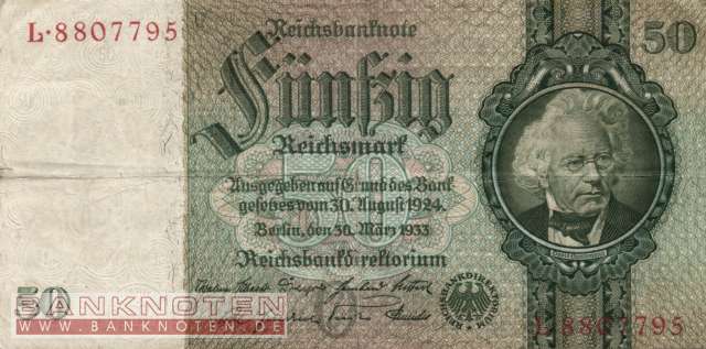 Germany - 50 Reichsmark (#0175aO_F)