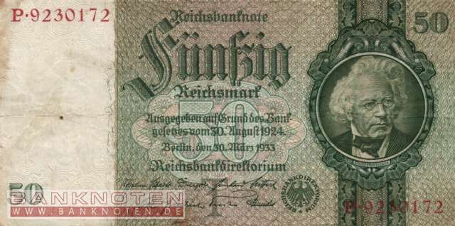 Deutschland - 50 Reichsmark (#0175aT_F)
