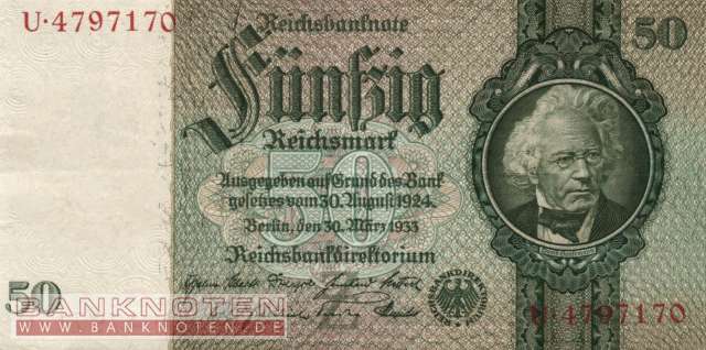 Germany - 50 Reichsmark (#0175aZ_XF)