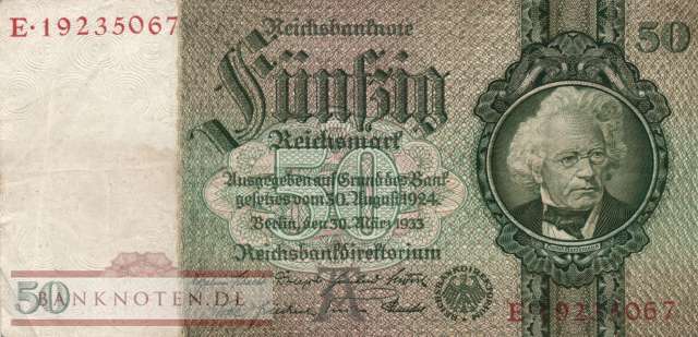 Germany - 50  Reichsmark (#0175bAA-E_VF)