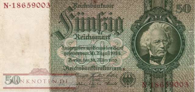 Germany - 50  Reichsmark (#0175bFL-P_XF)