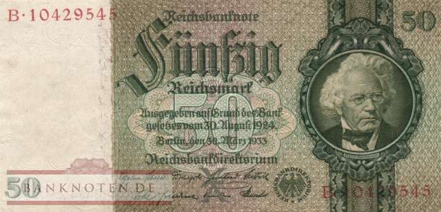 Germany - 50  Reichsmark (#0175bX_XF)