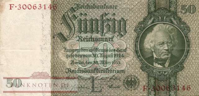 Deutschland - 50  Reichsmark (#0175cL_VF)