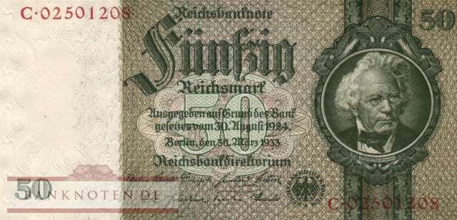 Deutschland - 50  Reichsmark (#0175dA-G_UNC)