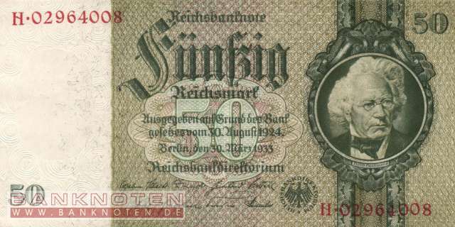 Deutschland - 50 Reichsmark (#0175dH-N_AU)