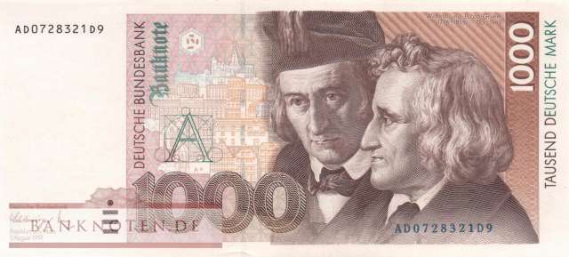 Deutschland - 1.000  Deutsche Mark (#BRD-46a-AD_UNC)