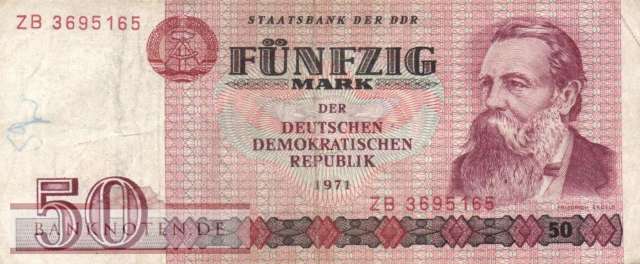Deutschland - 50  Mark - Ersatzbanknote (#DDR-22b_VG)