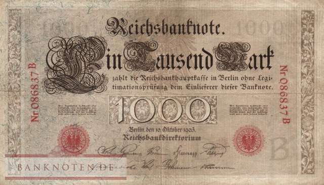 Germany - 1.000  Mark (#DEU-019_F)