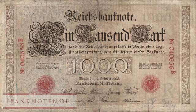Deutschland - 1.000  Mark (#DEU-019_VG)