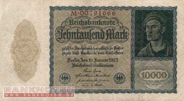 Deutschland - 10.000  Mark (#DEU-078b_VF)