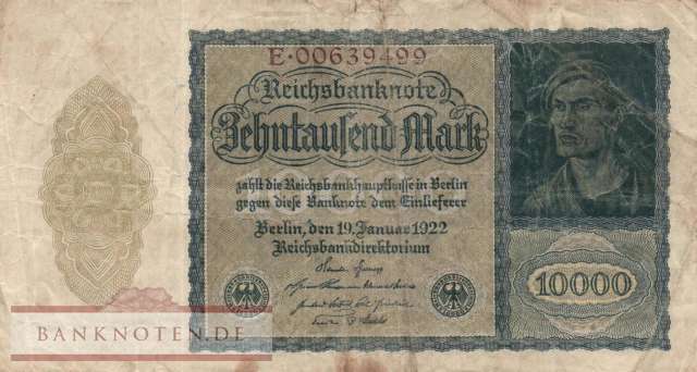 Germany - 10.000  Mark (#DEU-078b_VG)