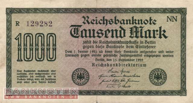Germany - 1.000  Mark (#DEU-084c_F)