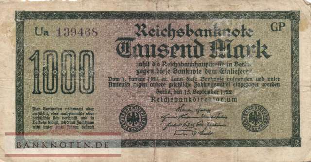 Germany - 1000  Mark (#DEU-084c_G)